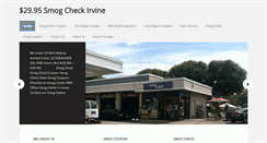 Desktop Screenshot of irvinesmogcheck.com